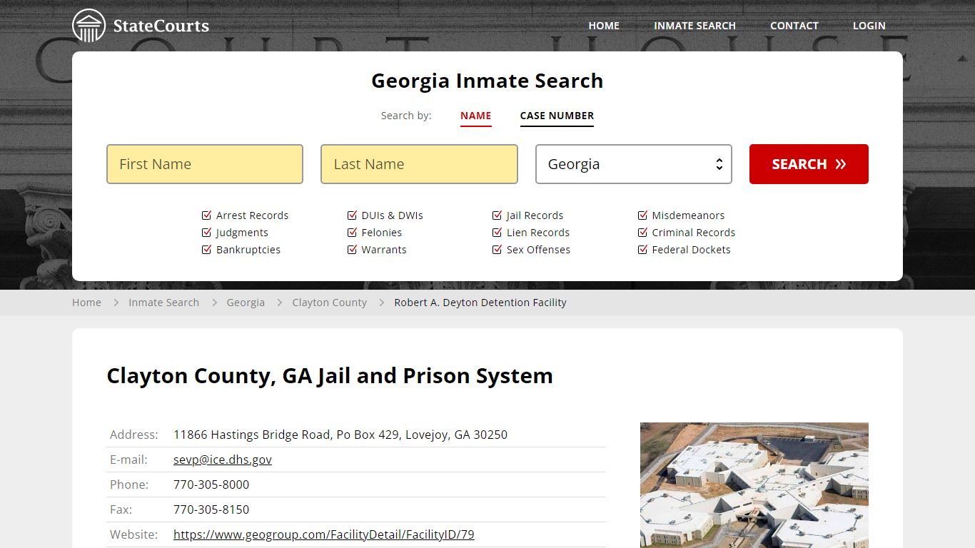 Clayton County, GA Jail and Prison System - State Courts